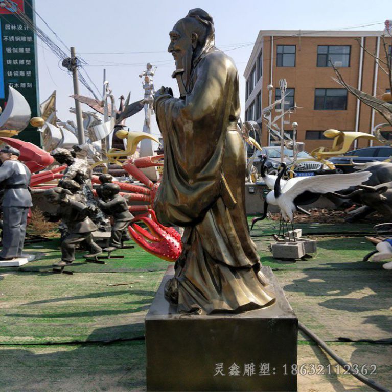 教育家孔子广场标志铜雕