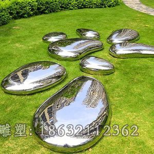 镜面鹅卵石不锈钢雕塑