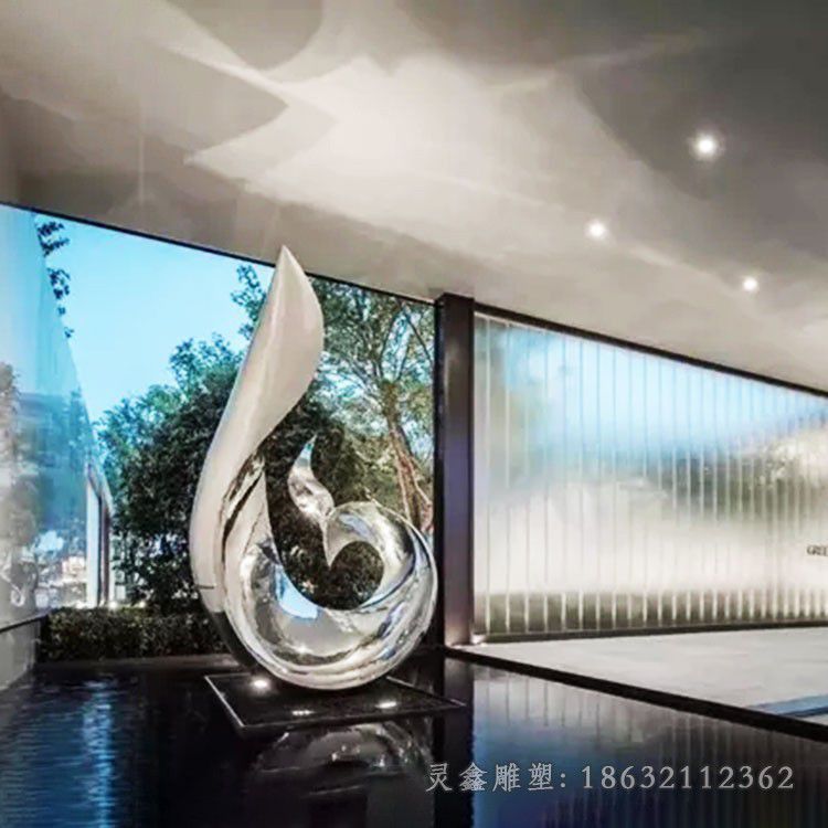 抽象凤凰小区不锈钢雕塑