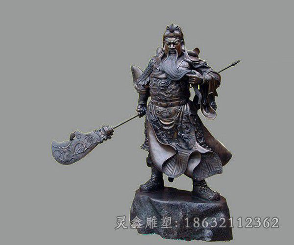 古代关公名人铜雕