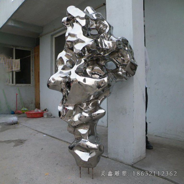 太湖石园林不锈钢雕塑