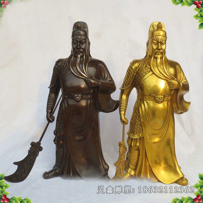 关公人物标志景观铜雕