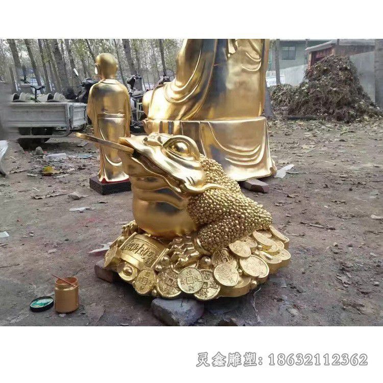 金色金蟾公园景观铜雕