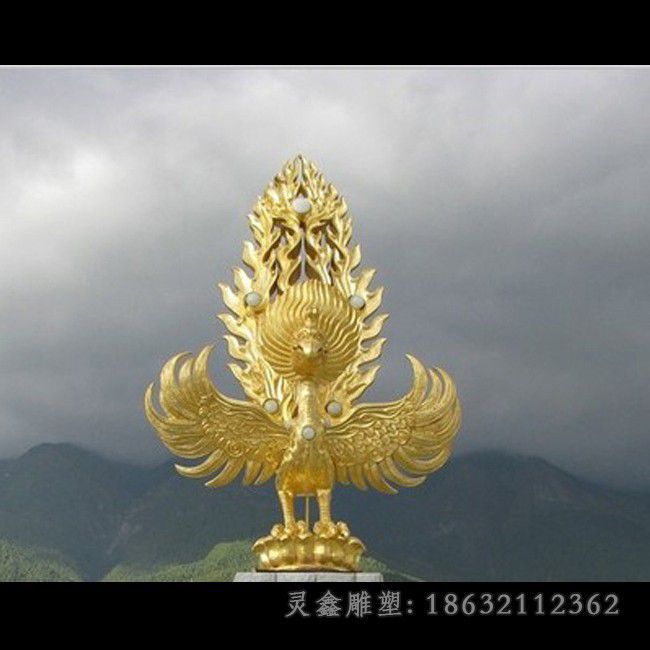 抽象凤凰庭院不锈钢雕塑