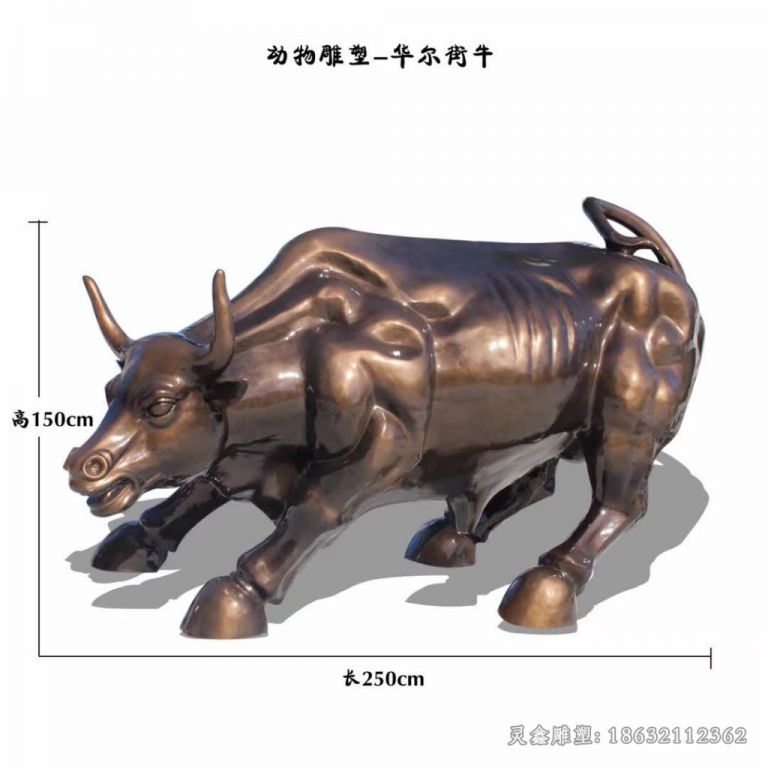 华尔街牛景观小区铜雕