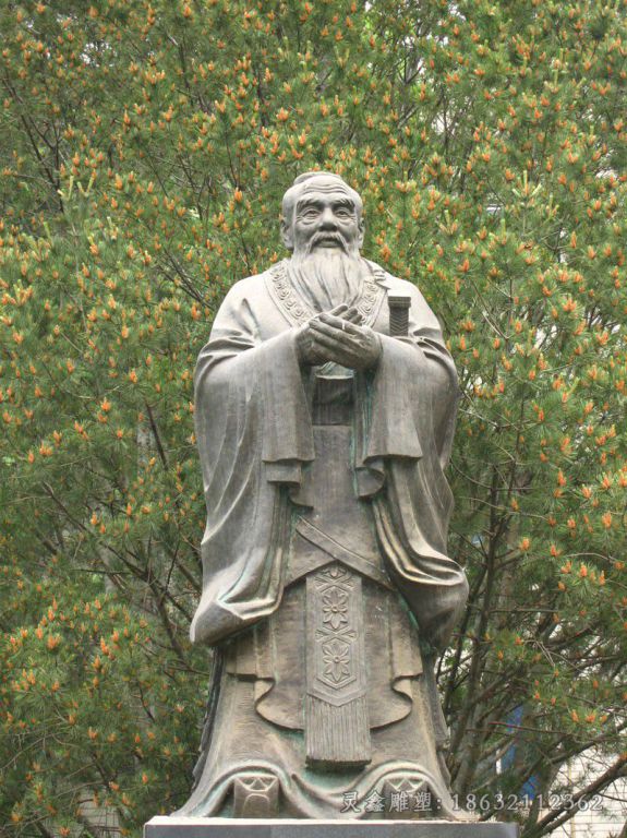 教育家孔子人物城市铜雕