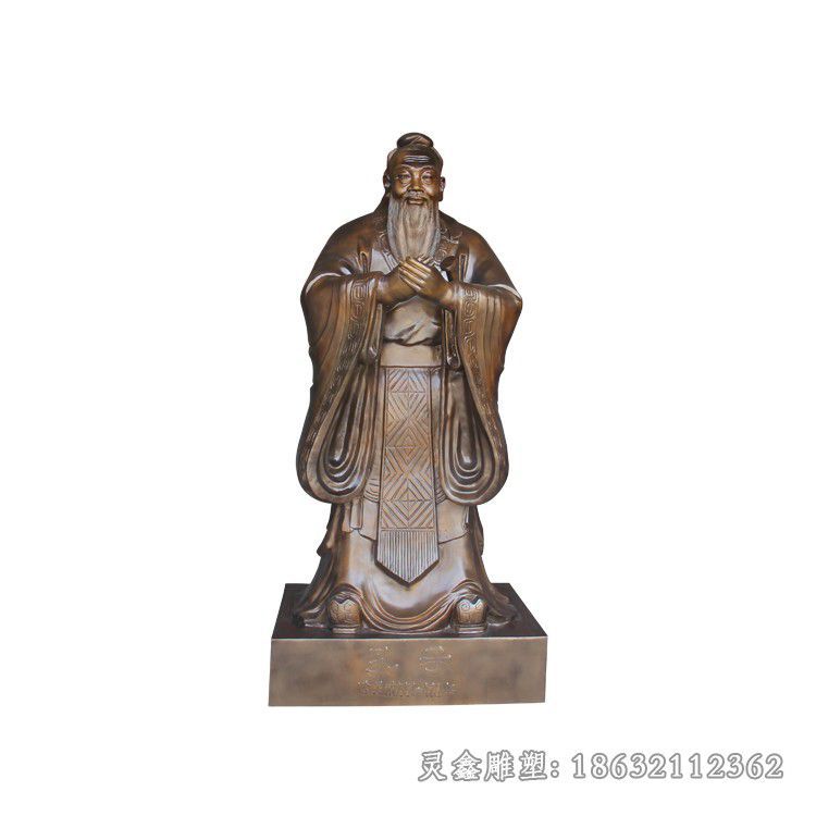 教育家孔子人物公园铜雕
