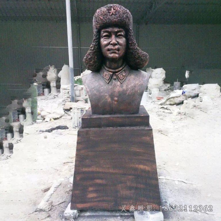 雷锋胸像别墅人物铜雕
