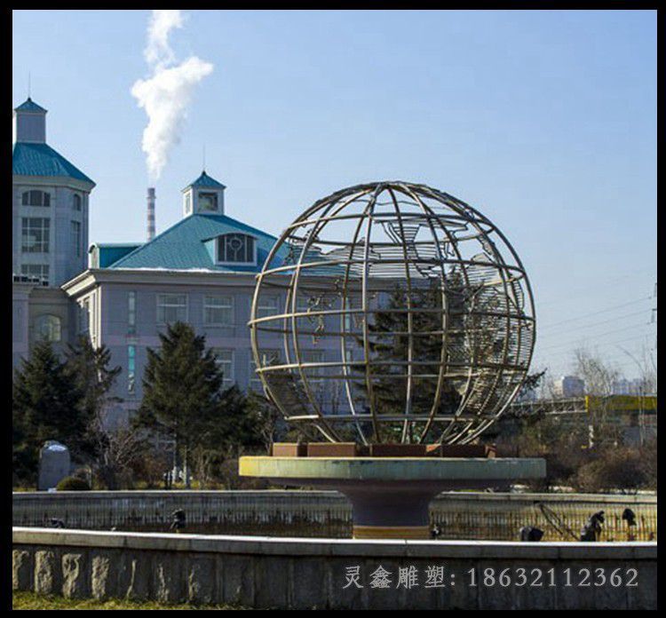 镜面地球仪景观不锈钢雕塑