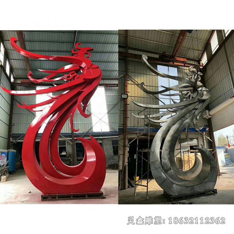 凤凰标志不锈钢雕塑