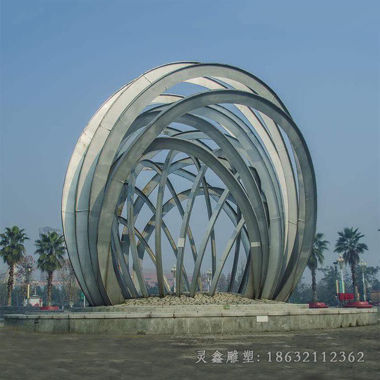 大型城市标志不锈钢雕塑