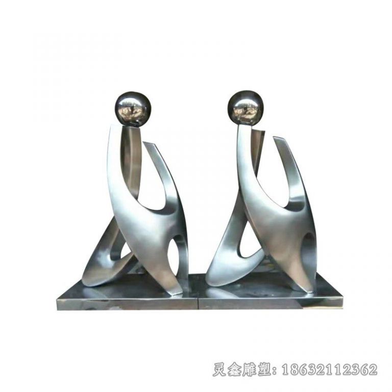 镜面标志校园不锈钢雕塑