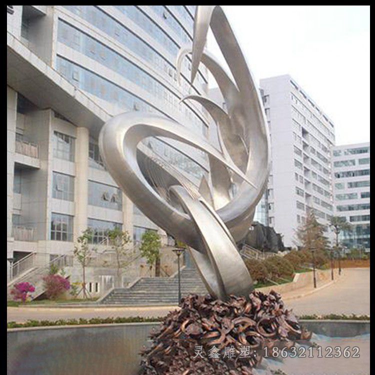 镜面标志景观不锈钢雕塑