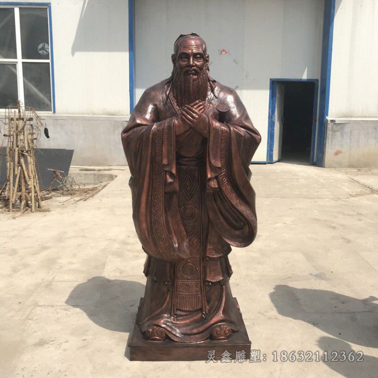 教育家孔子抽象城市铜雕