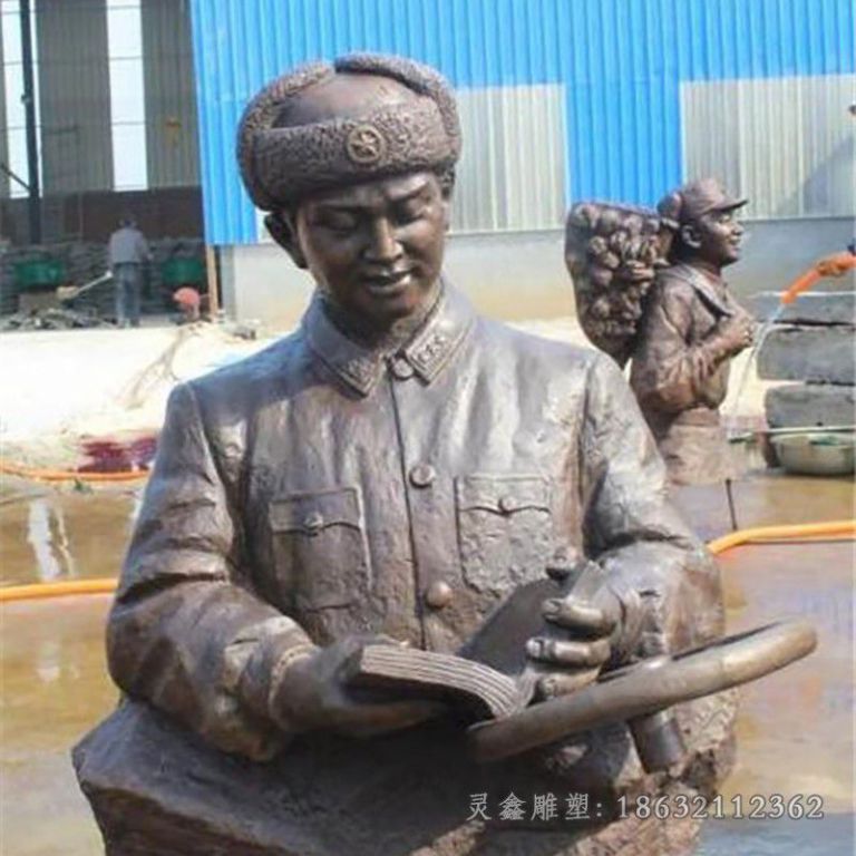 雷锋半身像庭院铜雕
