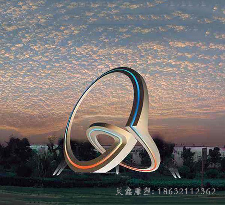 发光不锈钢城市景观雕塑