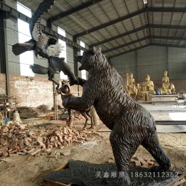 展翅老鹰商场景观铜雕