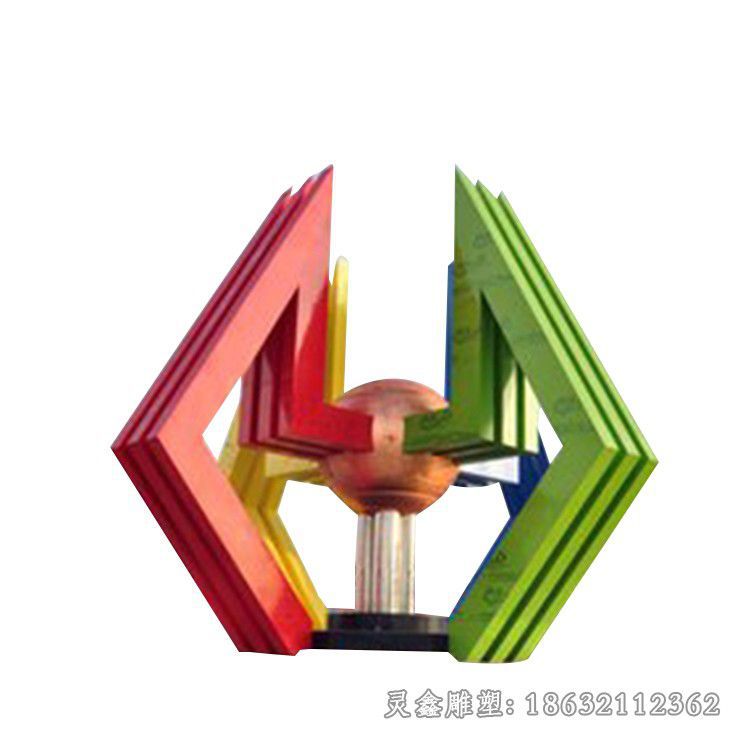 彩绘不锈钢公园标志雕塑