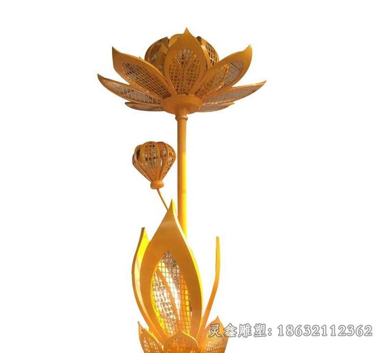 不锈钢荷花户外抽象雕塑