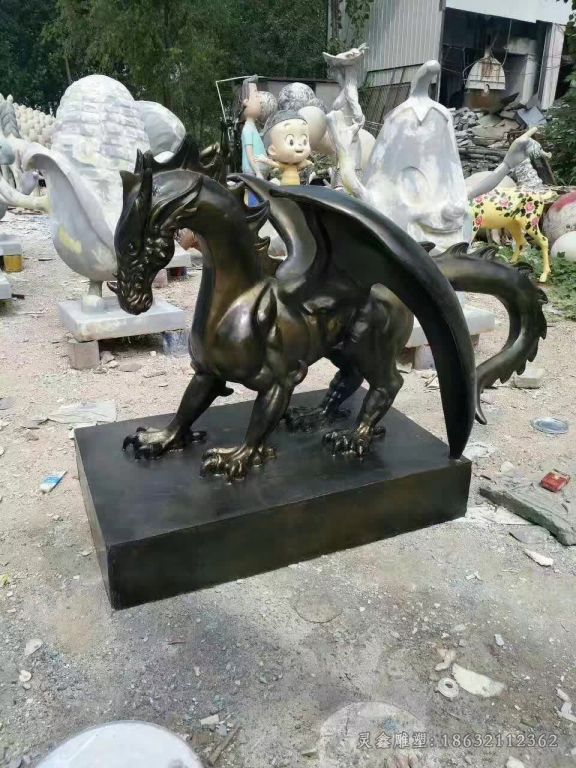 翼龙公园动物景观铜雕
