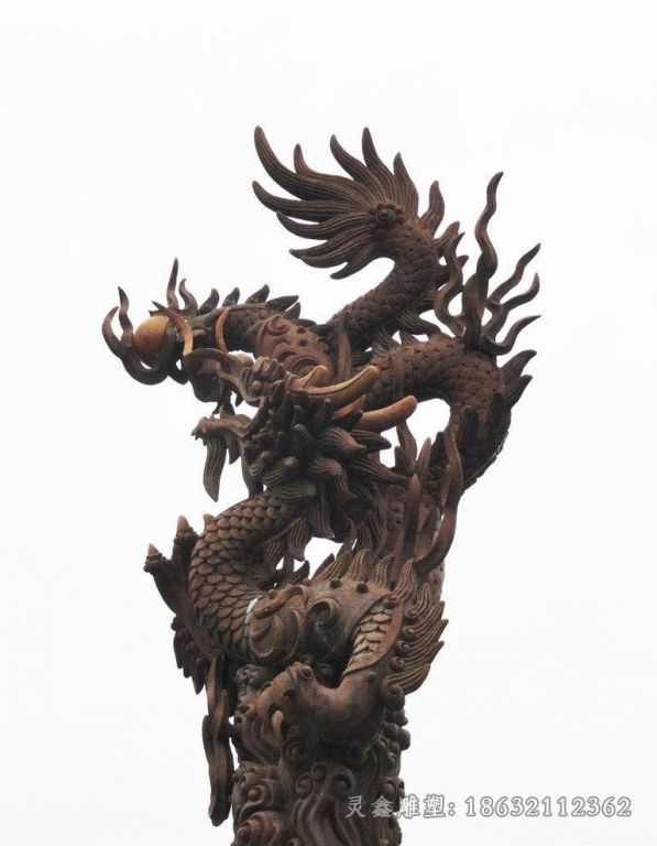 龙戏珠景观铜雕