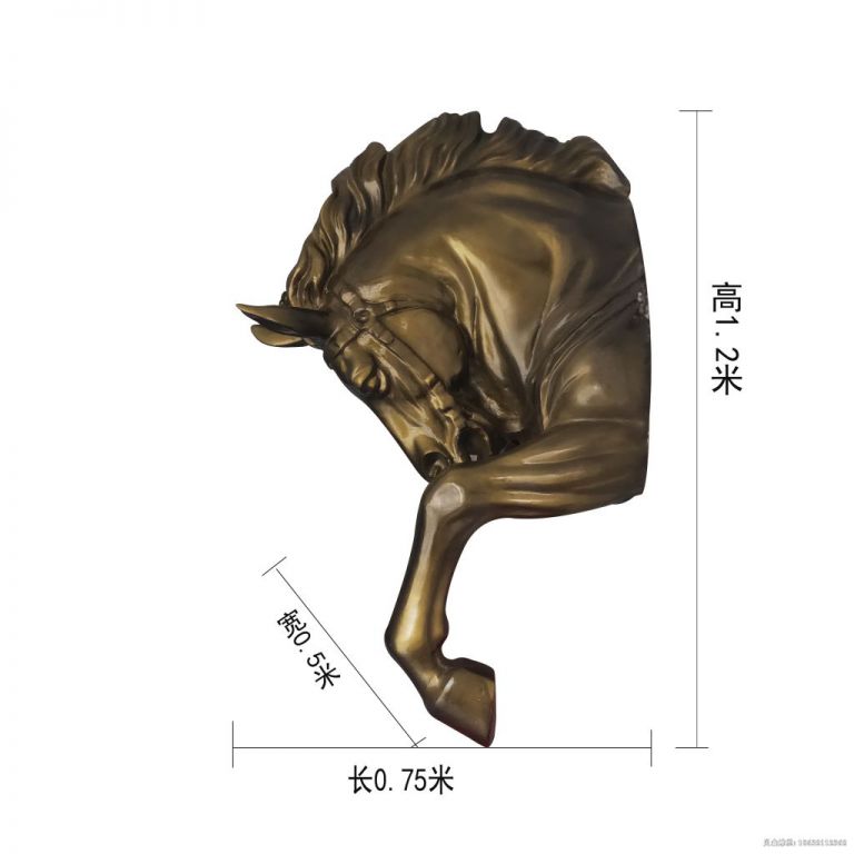 半身马小区景观铜雕