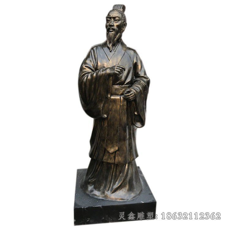政治家孟子人物铜雕