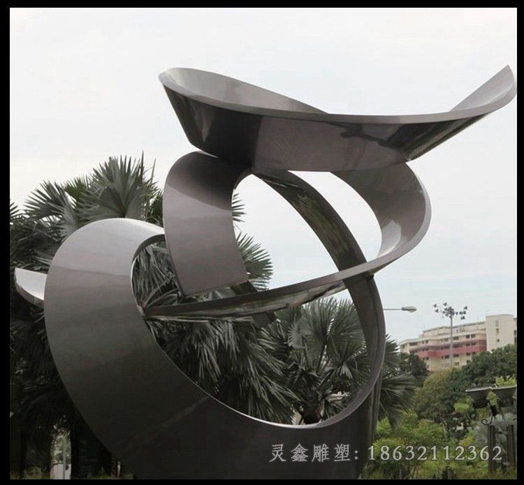 螺旋海螺不锈钢标志雕塑