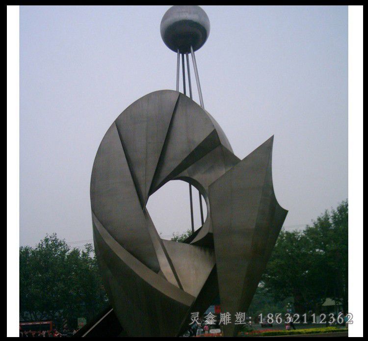 抽象海螺不锈钢景观雕塑