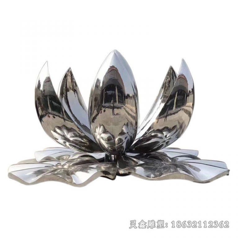 镜面荷花景区不锈钢雕塑