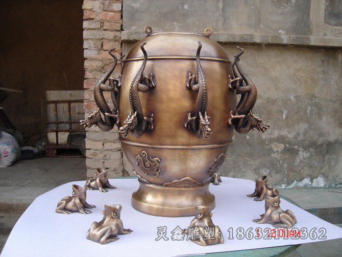 古代地动仪户外标志铜雕