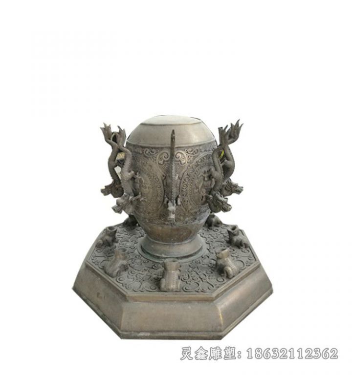 古代地动仪商场标志铜雕