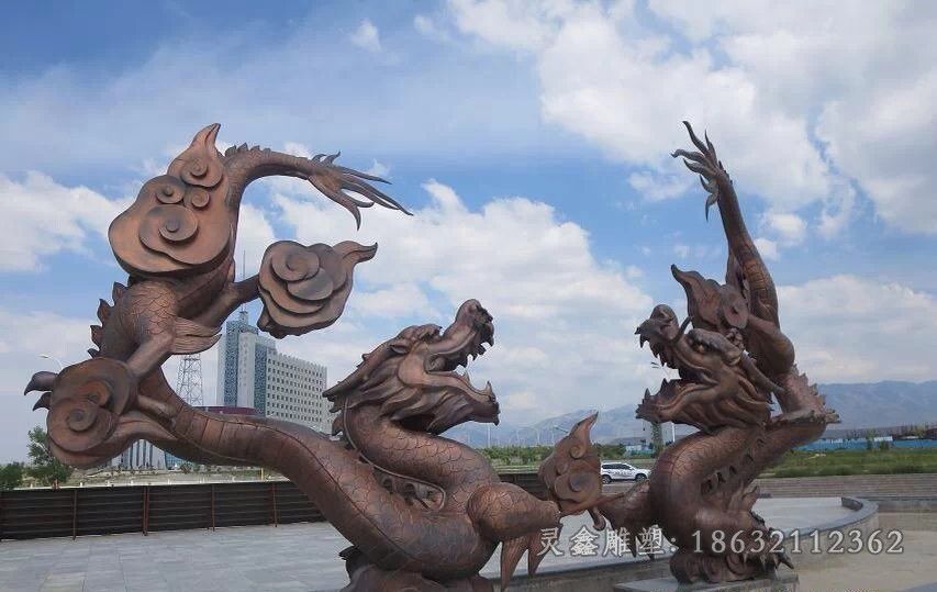 神兽龙商场动物铜雕