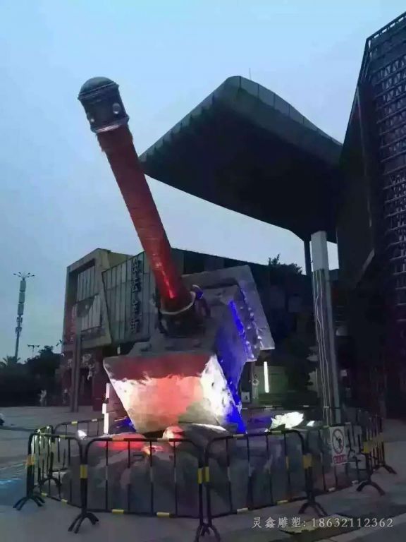 发光魔兽斧子铜雕
