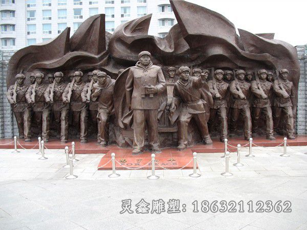 广场人物标志景观铜雕