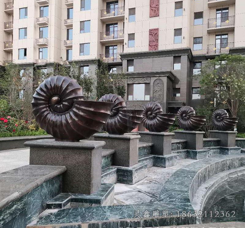 蜗牛喷泉标志铜雕