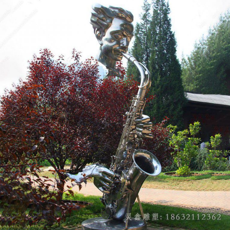 不锈钢萨克斯景区雕塑