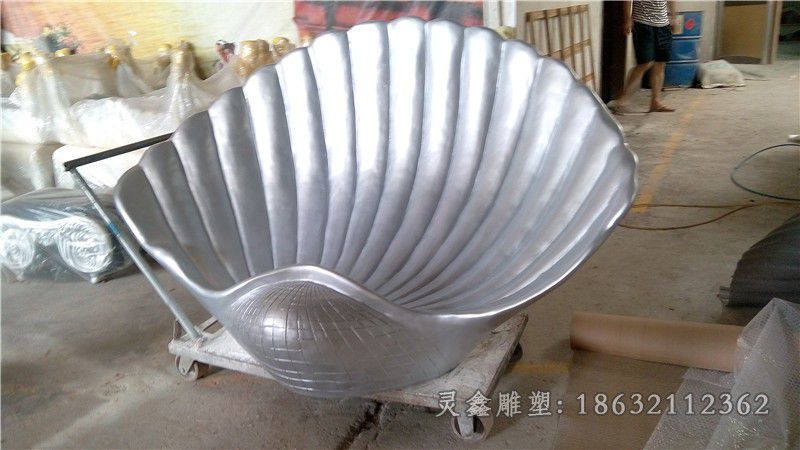 镜面扇贝不锈钢雕塑