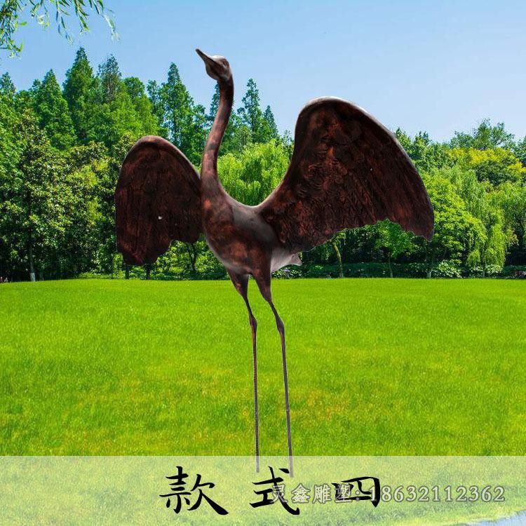 展翅仙鹤校园景观雕塑