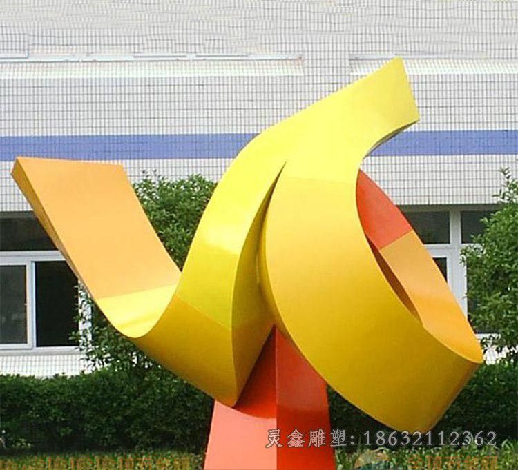 景区不锈钢彩绘标志雕塑