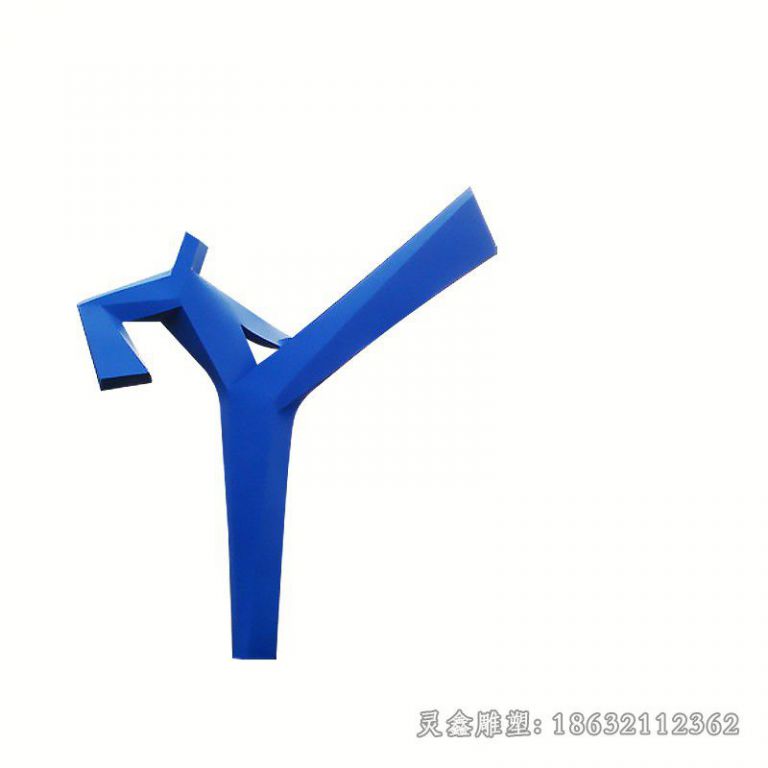 抽象彩绘人物不锈钢雕塑