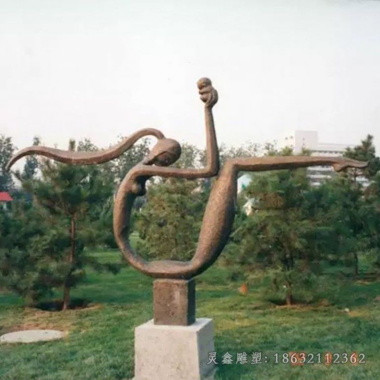 公园景观抽象母子铜雕