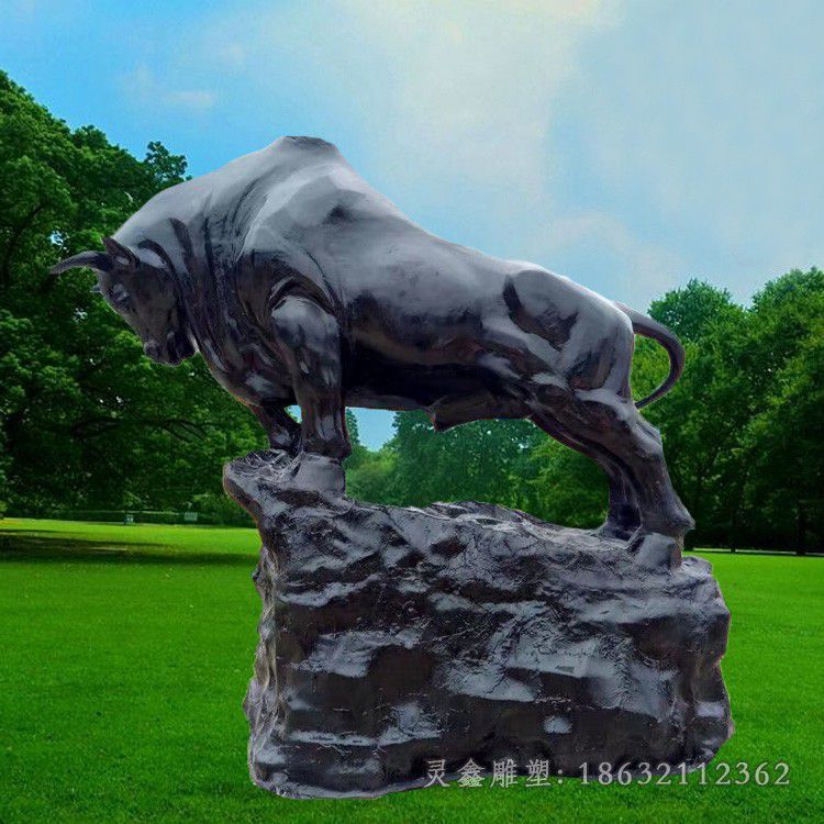开荒牛景观标志铜雕