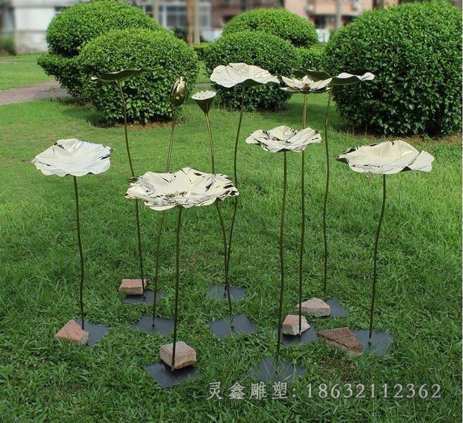 荷花景观景区不锈钢雕塑