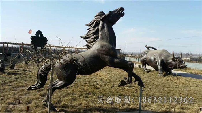 飞马公园景观铜雕