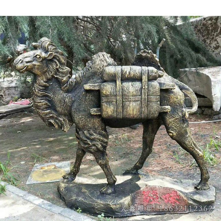 沙漠骆驼校园动物铜雕