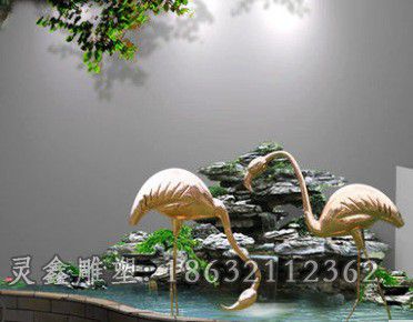 不锈钢火烈鸟校园雕塑