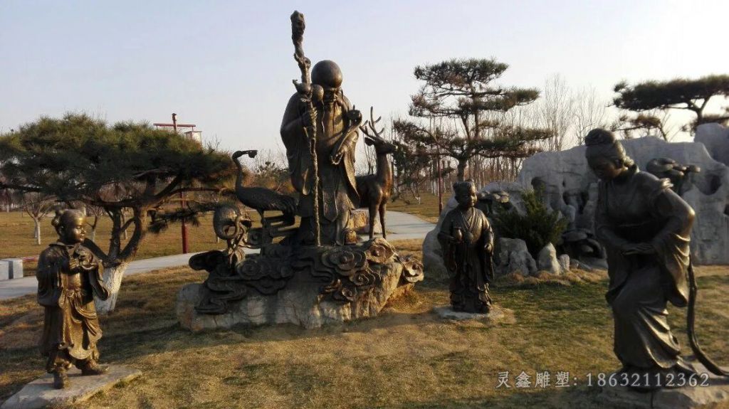 寿星公园神仙铜雕