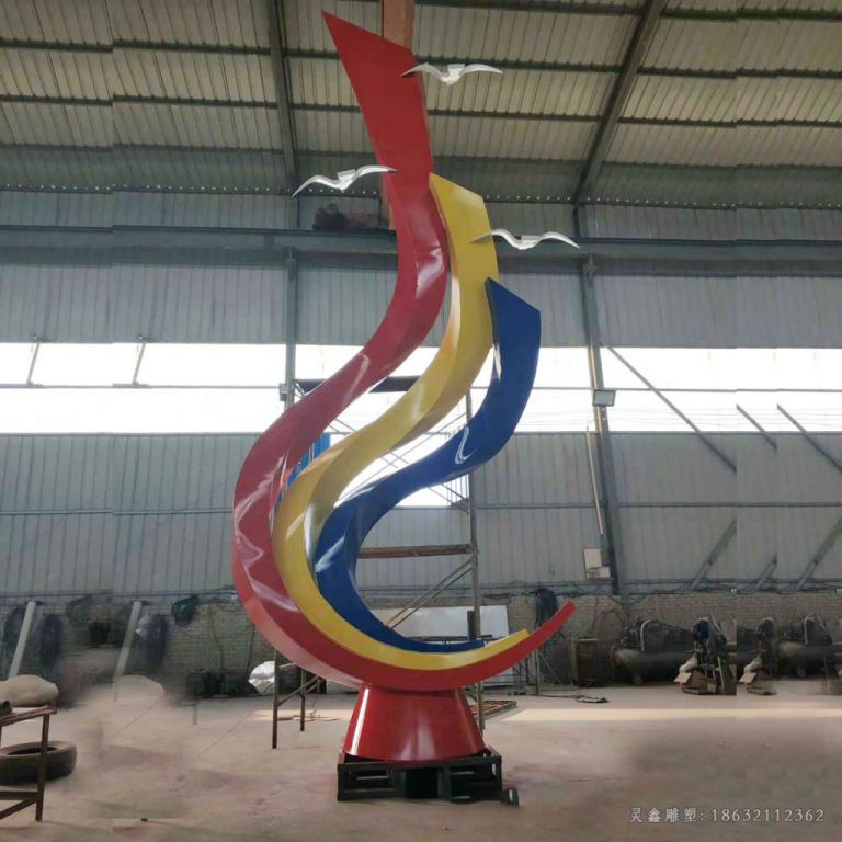 彩绘标志不锈钢雕塑