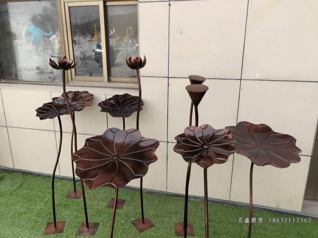 荷花公园景观标志铜雕
